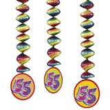 Decoration spiral 55 years 3 pieces
