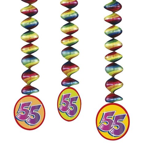 Decoration spiral 55 years 3 pieces