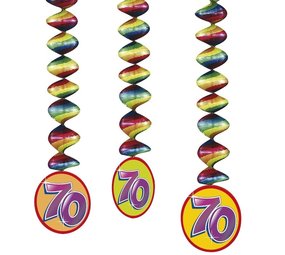 Dekoration Spirale 70 Jahre 3 Stücke Dekoration Spirale 70 Jahre 3 Stücke