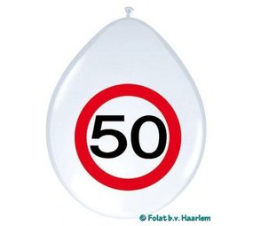 Balloon 50 years of traffic sign | 8 pieces Balloon 50 years of traffic sign | 8 pieces