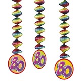 Decoration spiral 80 years 3 pieces