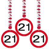 Decoration spiral 21 traffic sign 3 pieces Decoration spiral 21 traffic sign 3 pieces