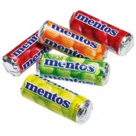 Mini -Mentos Fruchtgeschmack Süßigkeiten pro Stück Mini -Mentos Fruchtgeschmack Süßigkeiten pro Stück