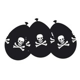 Ballon Piraat doodshoofd 6 stuks Ballon Piraat doodshoofd 6 stuks