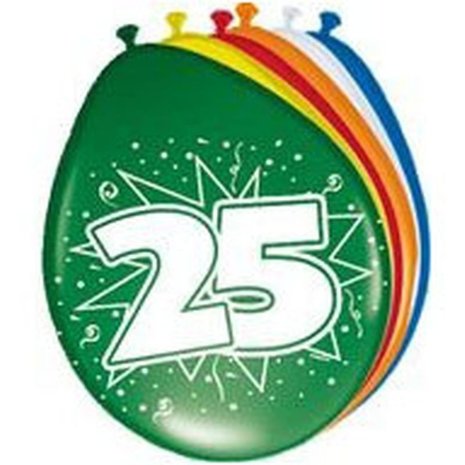 Balloons 25 years 8 pieces Balloons 25 years 8 pieces