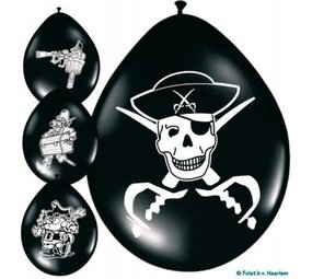 Ballon Piraten afbeeldingen 8 stuks