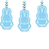 Decoration spiral Miffy birth boy 3 pieces
