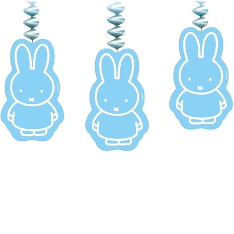 Decoration spiral Miffy birth boy 3 pieces Decoration spiral Miffy birth boy 3 pieces