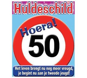 Verkeers Deurbord 50 jaar GROOT ca. 50cm Verkeers Deurbord 50 jaar GROOT ca. 50cm