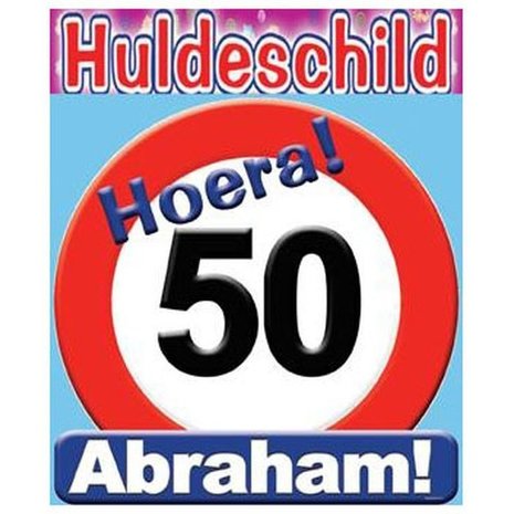 Verkehrstürbrett 50 Abraham große ca. 50 cm