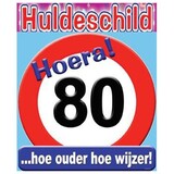 Verkeers Deurbord 80 jaar GROOT ca. 50cm Verkeers Deurbord 80 jaar GROOT ca. 50cm