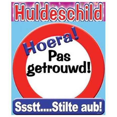 Verkehrstürbrett neu verheiratet groß ca. 50 cm