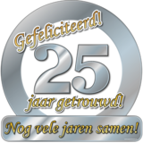 Verkehrstürbrett 25 Jahre verheiratet um ca. 50 cm