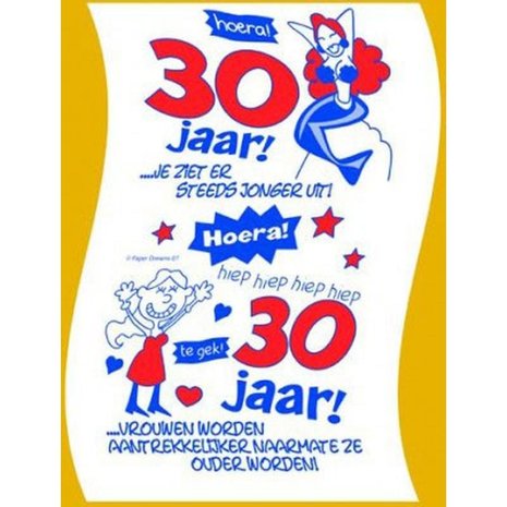 Rol toiletpapier 30 jaar vrouw Rol toiletpapier 30 jaar vrouw
