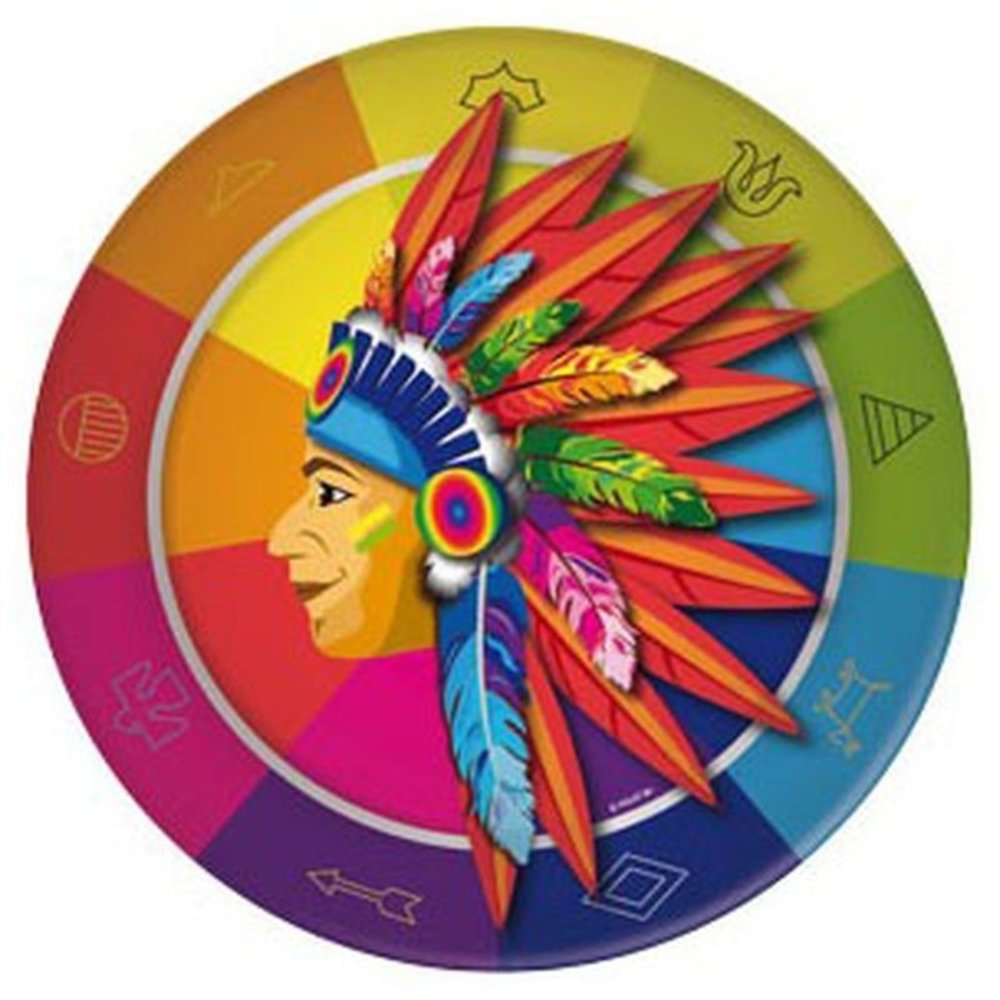 Bord Indianen 23cm | 8 stuks Bord Indianen 23cm | 8 stuks