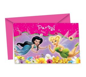 Uitnodiging Tinkerbell Spring Time 6 stuks Uitnodiging Tinkerbell Spring Time 6 stuks
