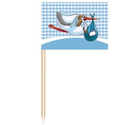 Folat Cueillettes naissance garçon cigogne 50 pièces