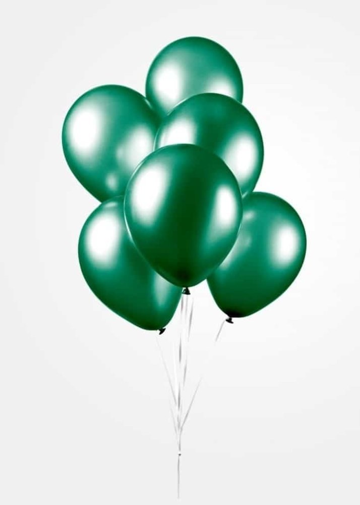 Donkergroene ballonnen metallic | 100 stuks