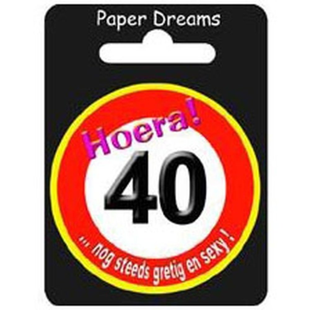 Paper Dreams Button Klein 40 years of traffic sign | per Unit Paper Dreams Button Klein 40 years of traffic sign | per Unit