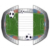 Folat Voetbal Uitnodigingen Stadion 17x17cm | 8 stuks