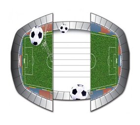 Folat Football Invitations Stadium 17x17cm | 8 pieces