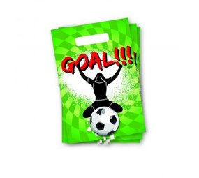 Haza - Witbaard Voetbal Uitdeelzakjes Goal! 18x26cm | 6 stuks