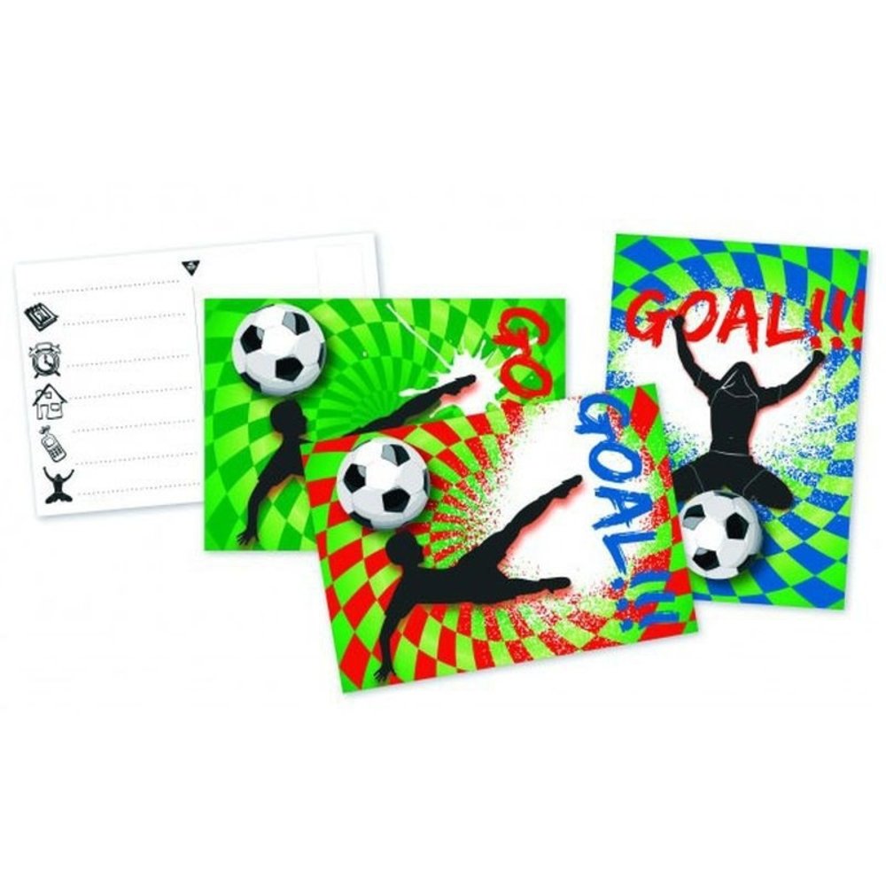 Haza - Witbaard Invitations de football Goal! | 6 morceaux Haza - Witbaard Invitations de football Goal! | 6 morceaux