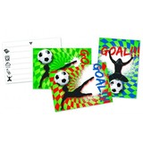 Haza - Witbaard Voetbal Uitnodigingen Goal! | 6 stuks