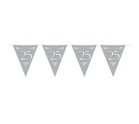Folat Ligne de drapeau 25 ans argent avec blanc Folat Ligne de drapeau 25 ans argent avec blanc
