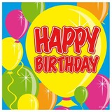 Folat Servet Happy Birthday Balloons 20 pieces Folat Servet Happy Birthday Balloons 20 pieces