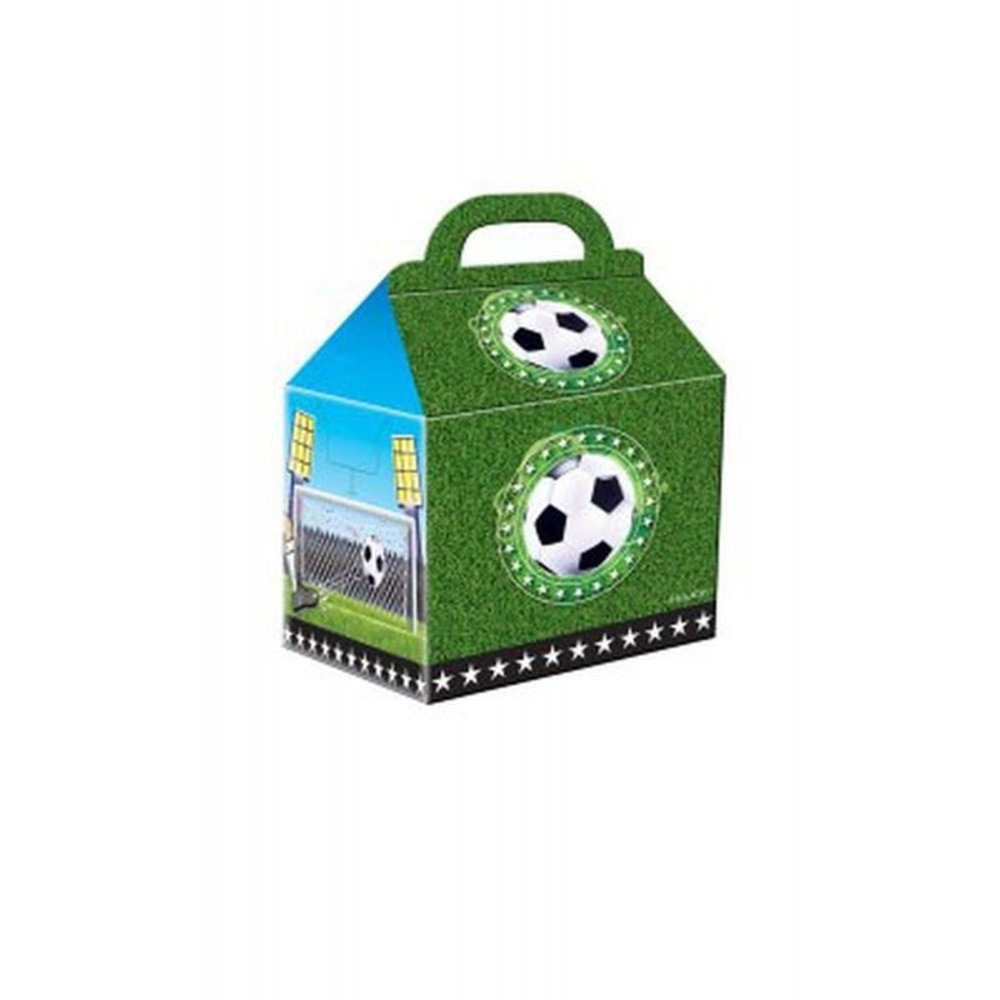 Folat Voetbal Uitdeeldoosjes 9x9x8cm | 4 stuks Folat Voetbal Uitdeeldoosjes 9x9x8cm | 4 stuks