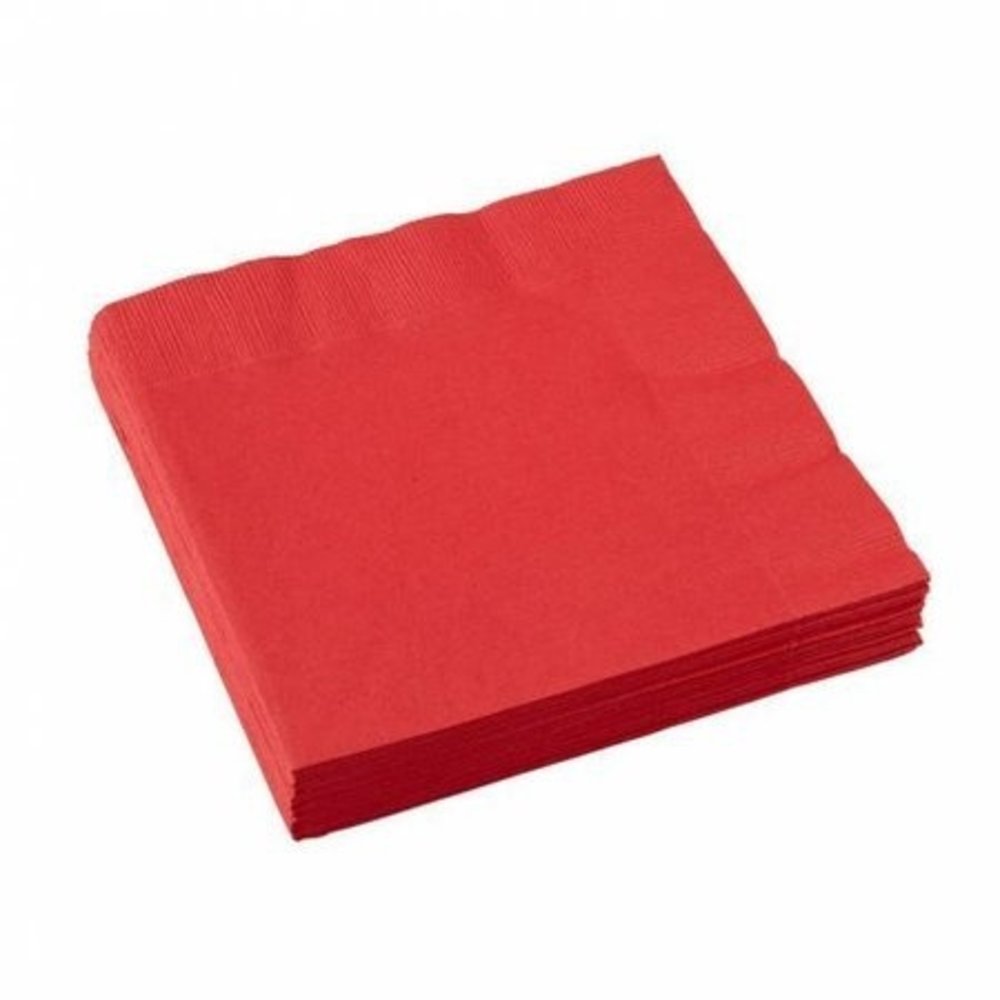 Napkin apple red 33x33cm | 20 pieces