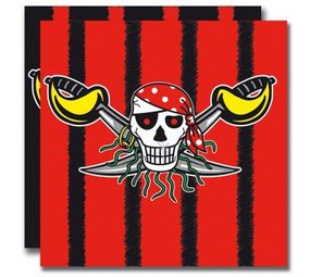 Folat Servet Red Pirate | 20 stuks Folat Servet Red Pirate | 20 stuks