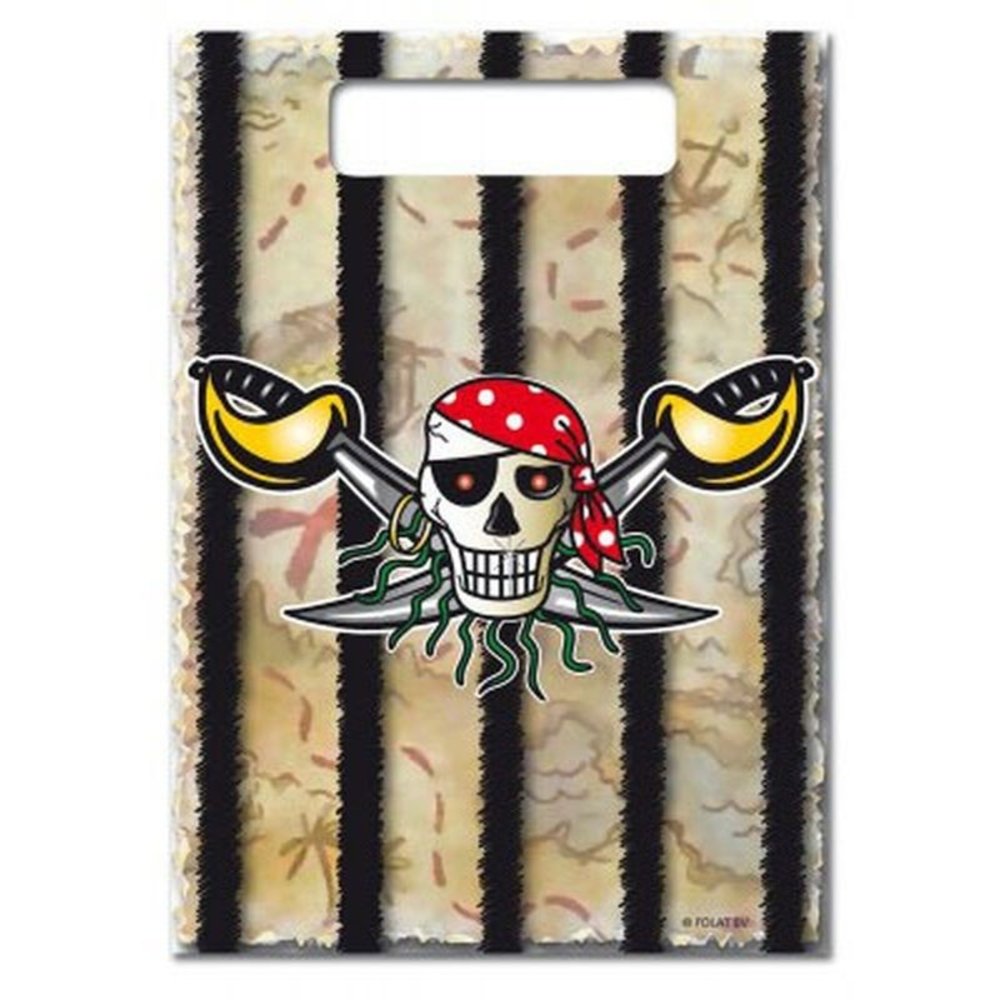 Feestzakje Red Pirate | 8 stuks Feestzakje Red Pirate | 8 stuks