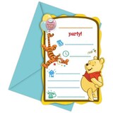 Invitation Winnie de Pooh | 6 morceaux