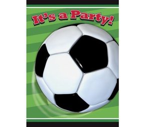 Unique Party Voetbal 3D Uitnodigingen | 8 stuks