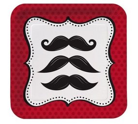 Plate Mustache Madness | 8 pieces Plate Mustache Madness | 8 pieces
