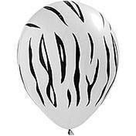 Qualatex Ballon Zebrastrepen 5 stuks Qualatex Ballon Zebrastrepen 5 stuks