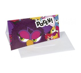 Uitnodiging Furby 6 stuks Uitnodiging Furby 6 stuks