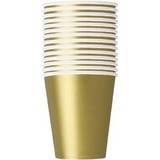 Unique Party Beker goud 250 ml | 14 stuks