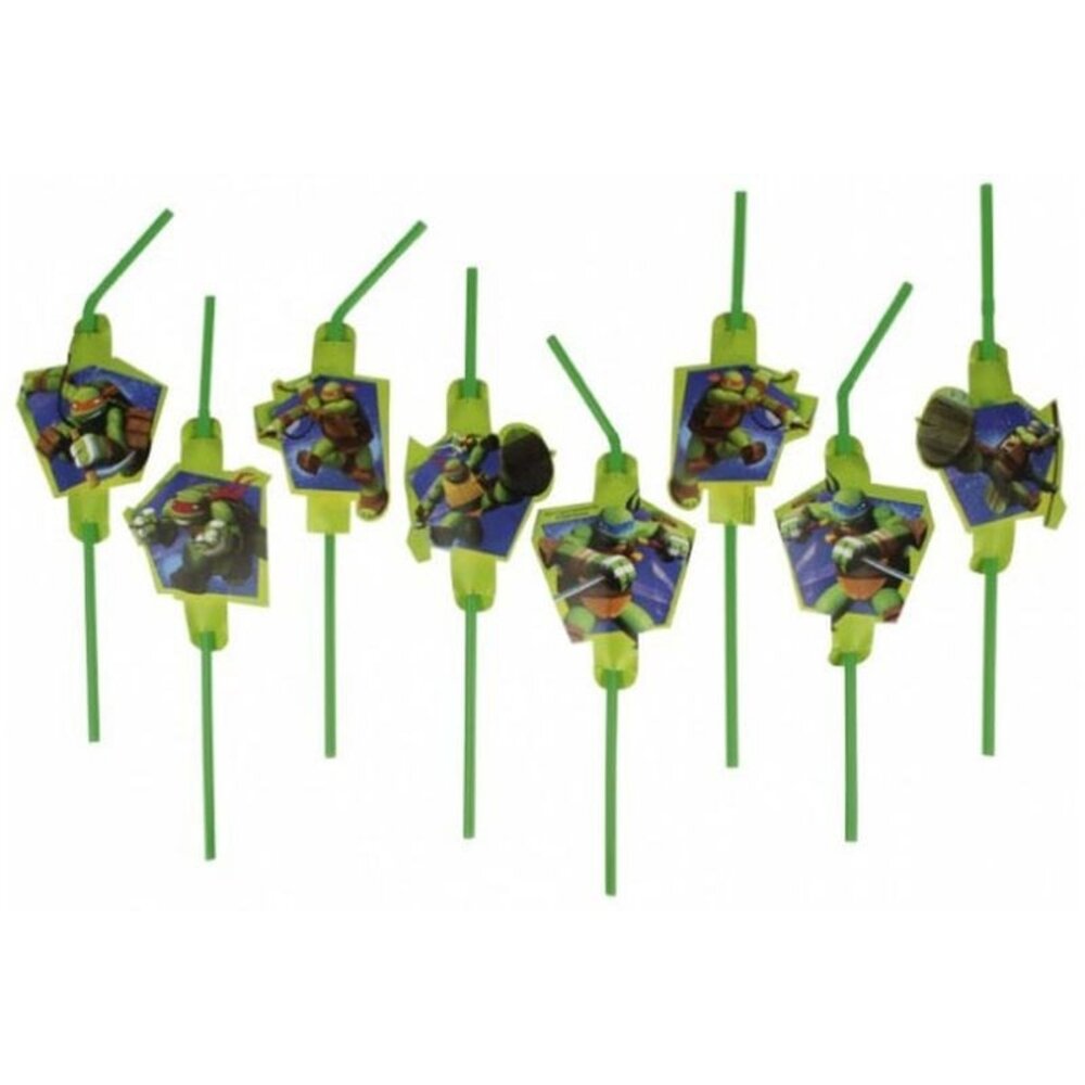 Rietjes Ninja Turtles 8 stuks Rietjes Ninja Turtles 8 stuks
