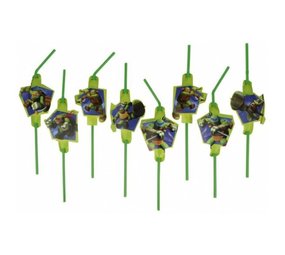 Straws Ninja Turtles 8 pieces Straws Ninja Turtles 8 pieces