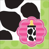 Servet Cow BabyGirl 16 stuks Servet Cow BabyGirl 16 stuks