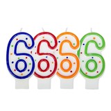 Folat Kerze 6 gesprenkelt