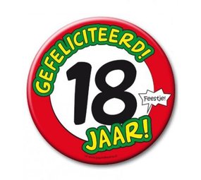 Paper Dreams Button XL 18 years of traffic sign Paper Dreams Button XL 18 years of traffic sign