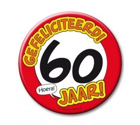 Button XL 60 years of traffic sign Button XL 60 years of traffic sign