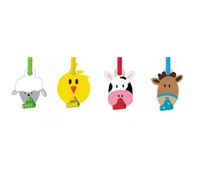 Creative Converting Rolled tongues farm animals 8 pieces Creative Converting Rolled tongues farm animals 8 pieces