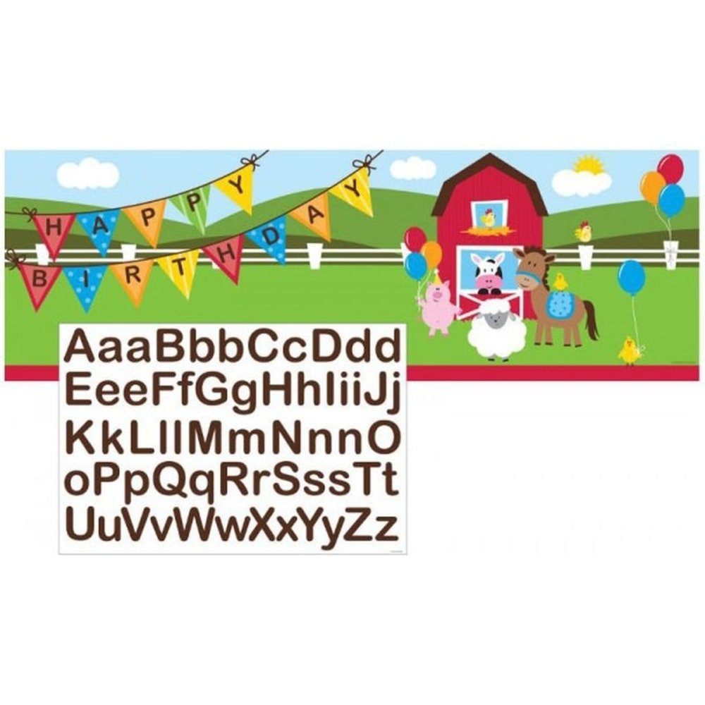 Poster boerderijdieren met letterstickers Poster boerderijdieren met letterstickers