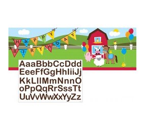 Poster boerderijdieren met letterstickers Poster boerderijdieren met letterstickers