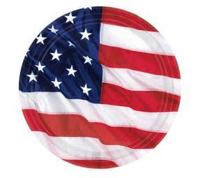 Bord USA flying colours rond 27cm | 8 stuks Bord USA flying colours rond 27cm | 8 stuks
